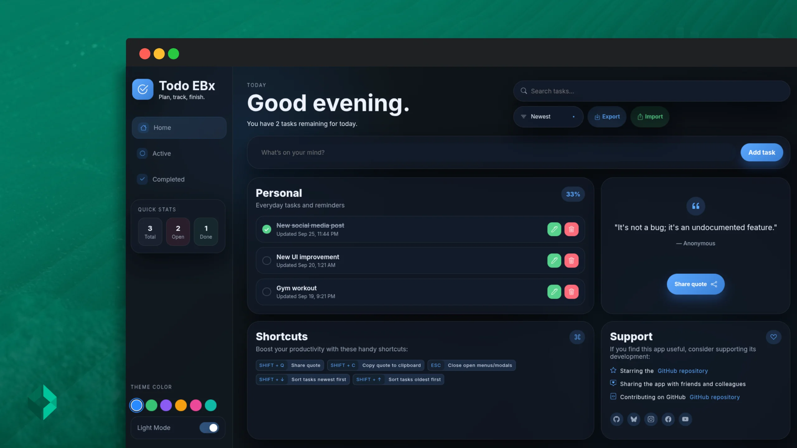 Rebex Todo - تطبيق إدارة مهام ومزامنة بيانات