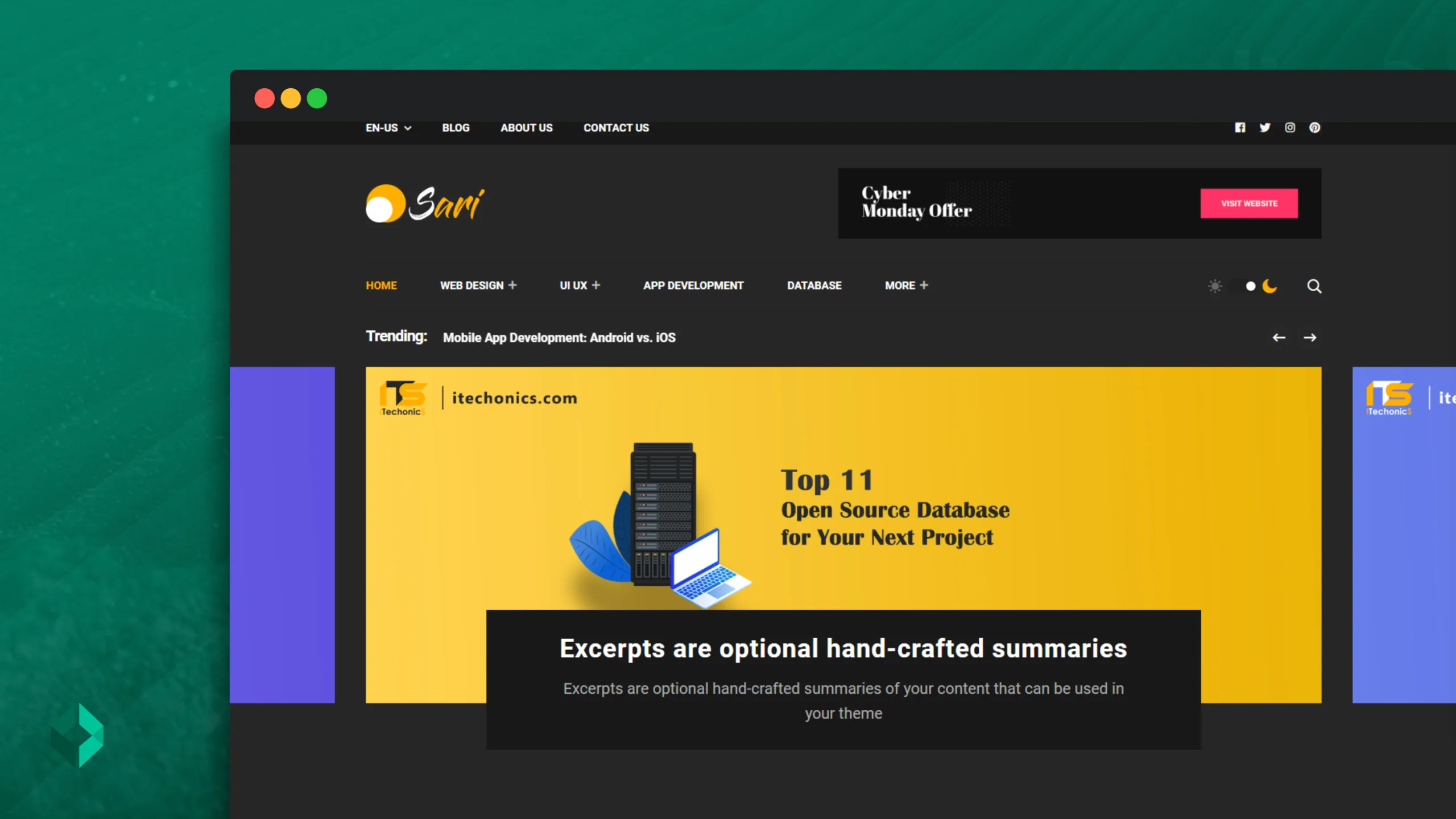 SARI - قالب مدونة WordPress متعدّد الاستخدامات